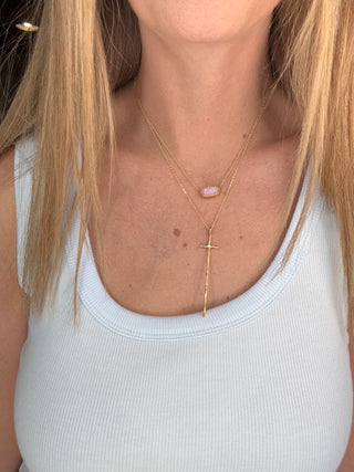 Modern Cross Necklace-waterproof