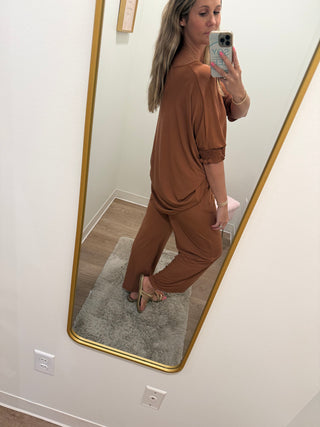Camel Colored Two Piece Set
