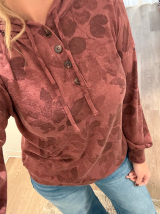 Beautiful Fall Leaf Print Pullover