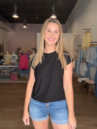 Perfect Black Basic Top