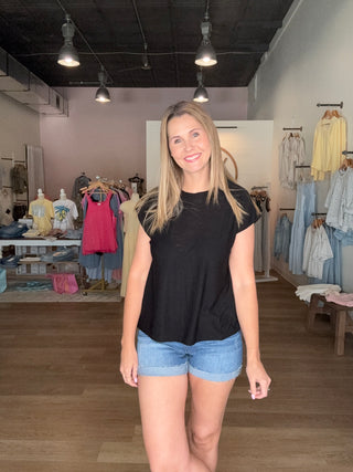 Perfect Black Basic Top