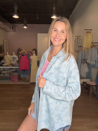 Floral Denim Jacket