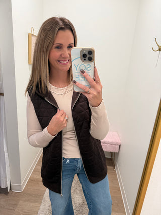 Chocolate brown vest