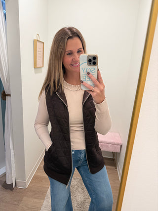 Chocolate brown vest