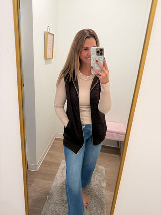 Chocolate brown vest