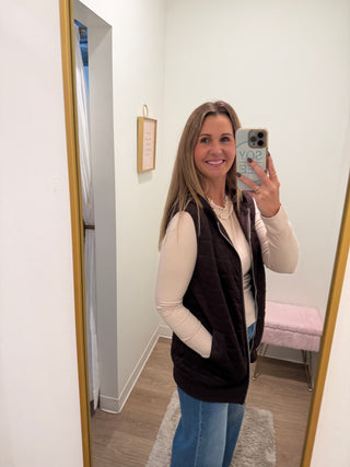 Chocolate brown vest