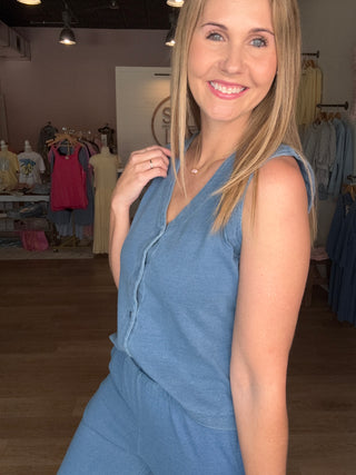 Two Piece Blue Set