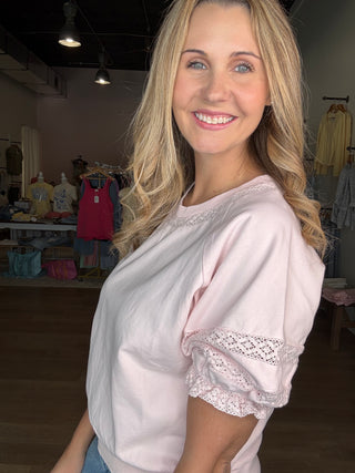 Baby Pink Detailed Top