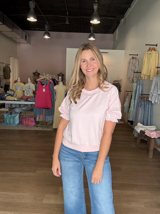 Baby Pink Detailed Top