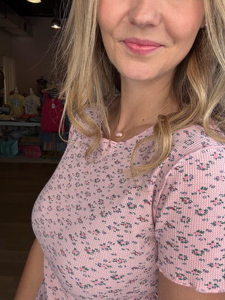 Pink Floral Top
