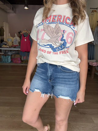High Rise Risen Brand Jean Short