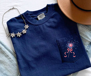*Preorder Wednesday Deal Tee-4th of July Sparkler Pocket Tee