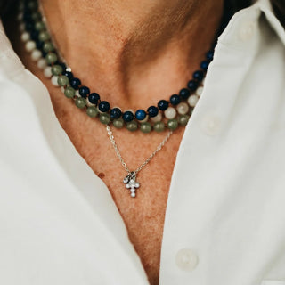 Petite Double Cross Necklace-Waterproof