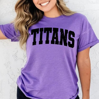 *Preorder-Titans Purple Block Letter Tee
