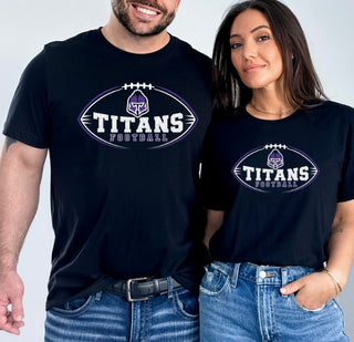 Titans Black Football Tee